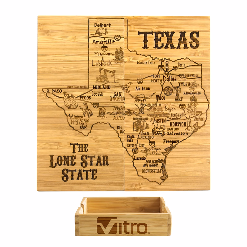 Texas Puzzle Coaster Set