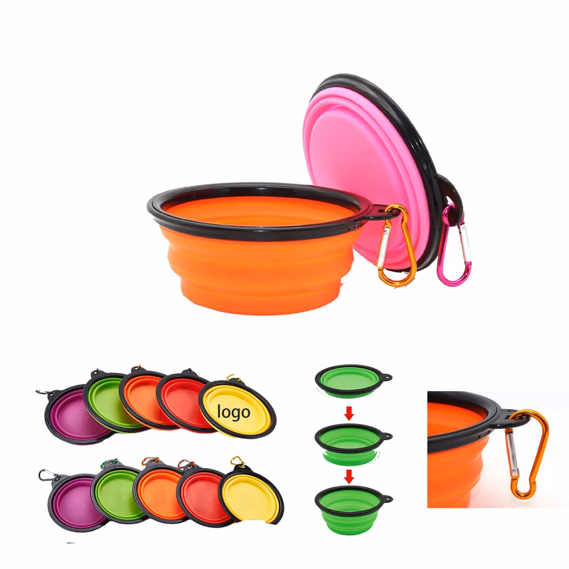 Large Collapsible Dog Bowl With Carabiner