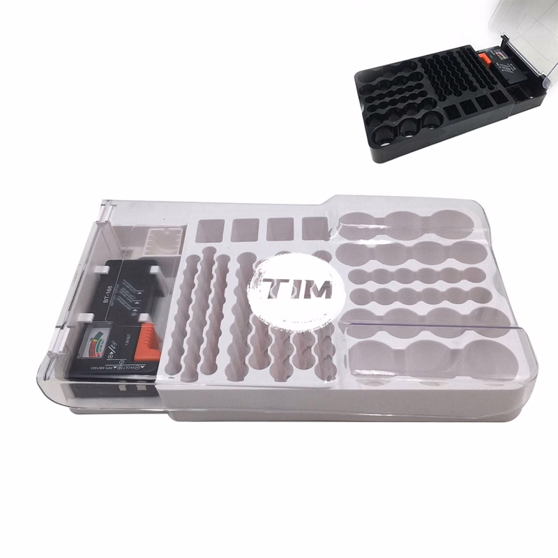 Battery Organizer Box With Tester