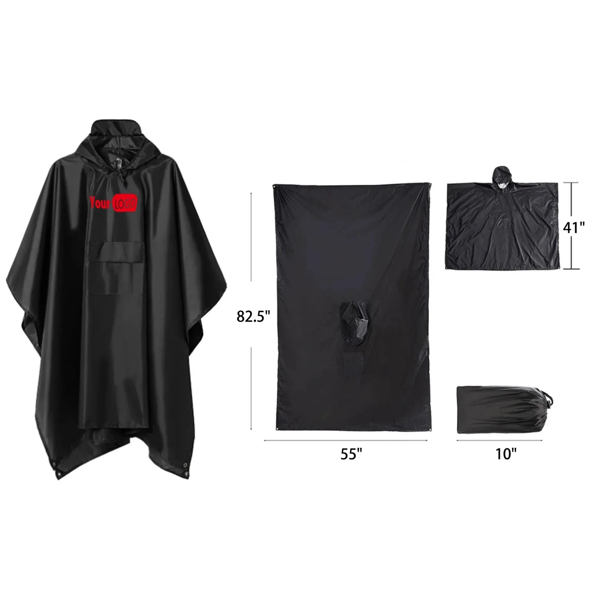 MOQ 50 PCS Multifunctional Camping Raincoat 1