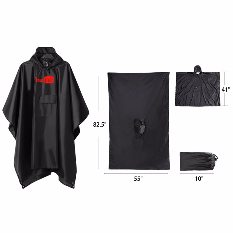 MOQ 50 PCS Multifunctional Camping Raincoat