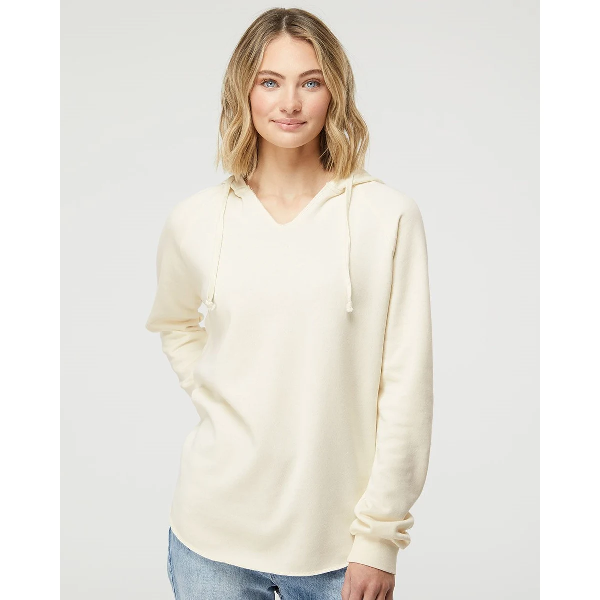 Women's Lightweight California Wave Wash Hooded Sweatshirt - PRM2500 1