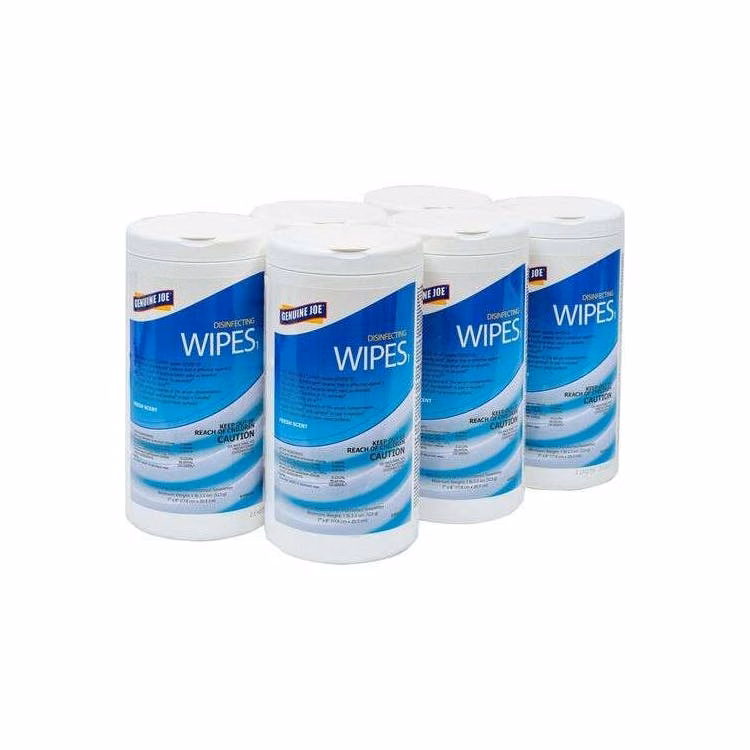Genuine Joe Disinfecting Wipes - 6 Pack