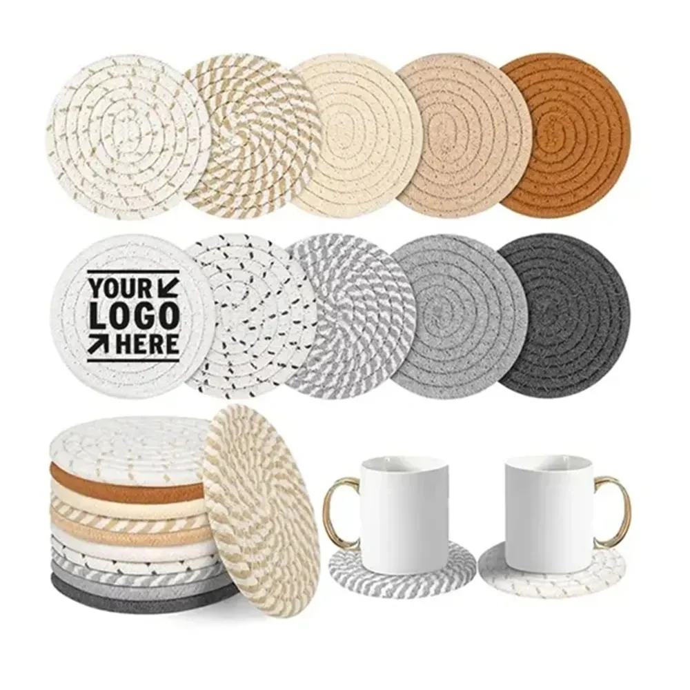 Cotton Rope Woven Cup Coasters 1