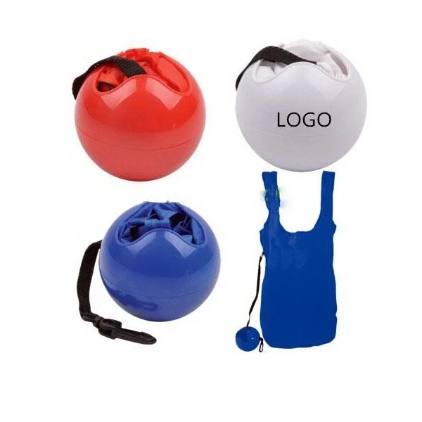 Bowling Shape Folded Shopping Tote Bag 1