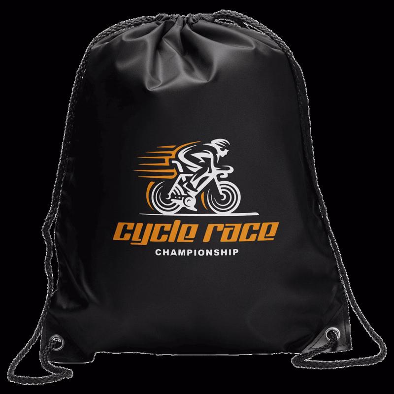 Polyester Drawstring Bag w/ Custom Logo