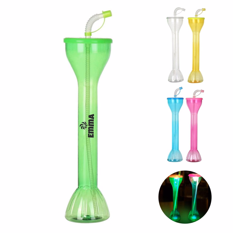 24Oz Transparent LED Yard Glasses