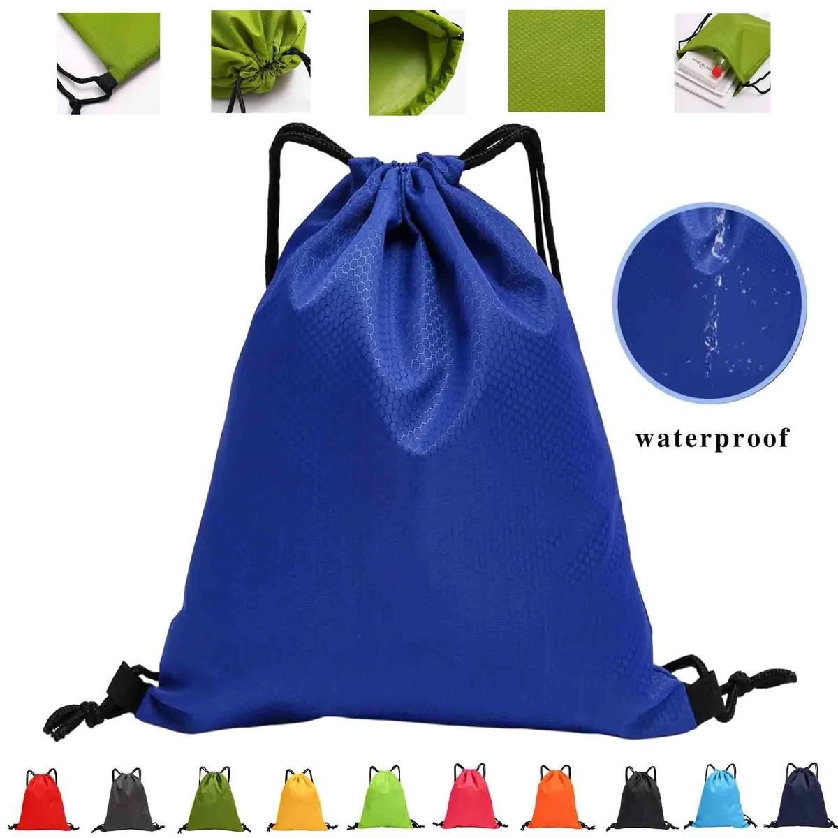 Waterproof Gym And Travel Drawstring Backpack 1