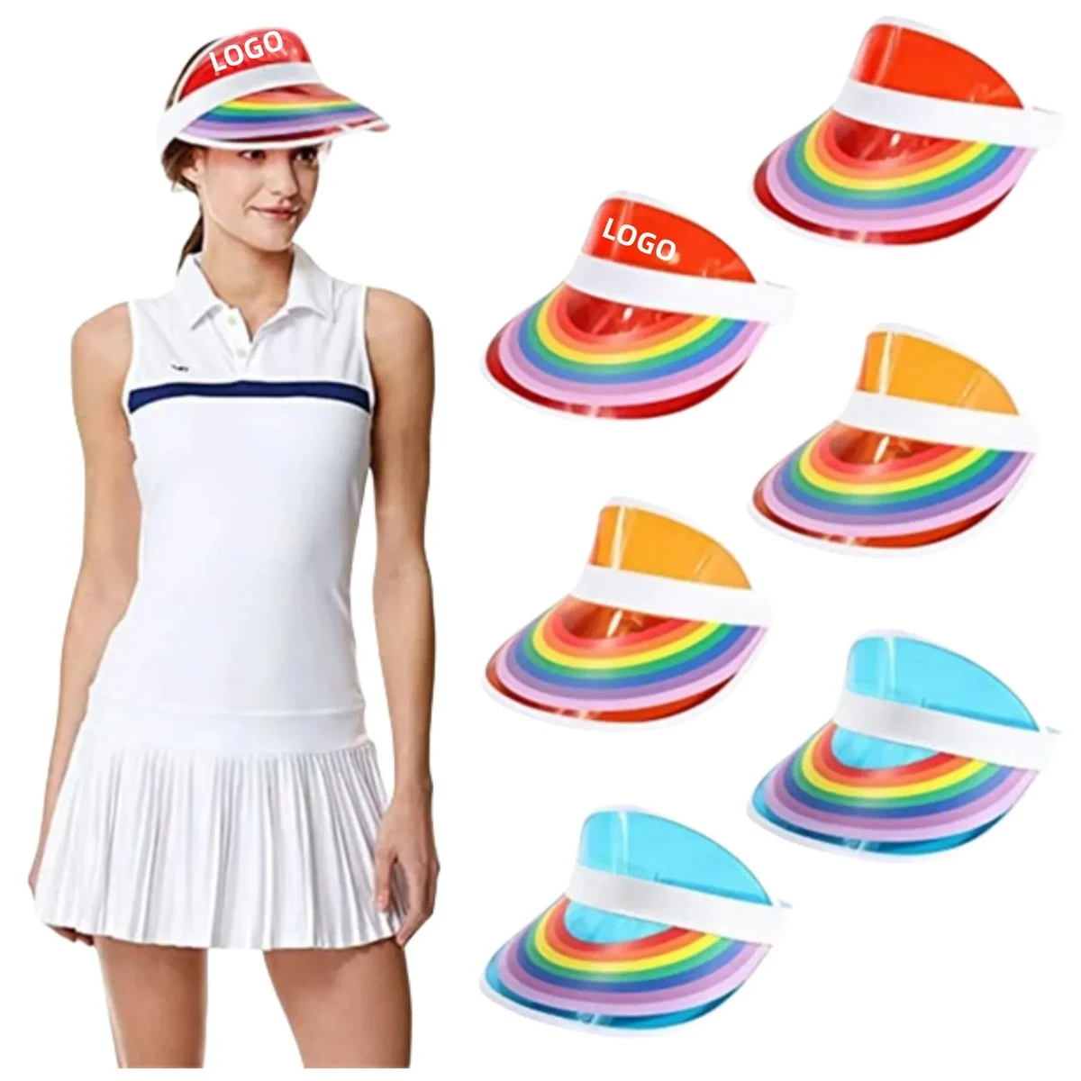 PVC Sun Shade Visor Hat 1