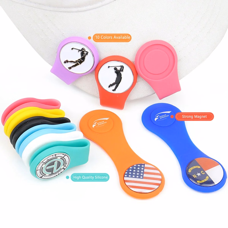 Personalized Golf Ball Marker with Silicone Hat Clip