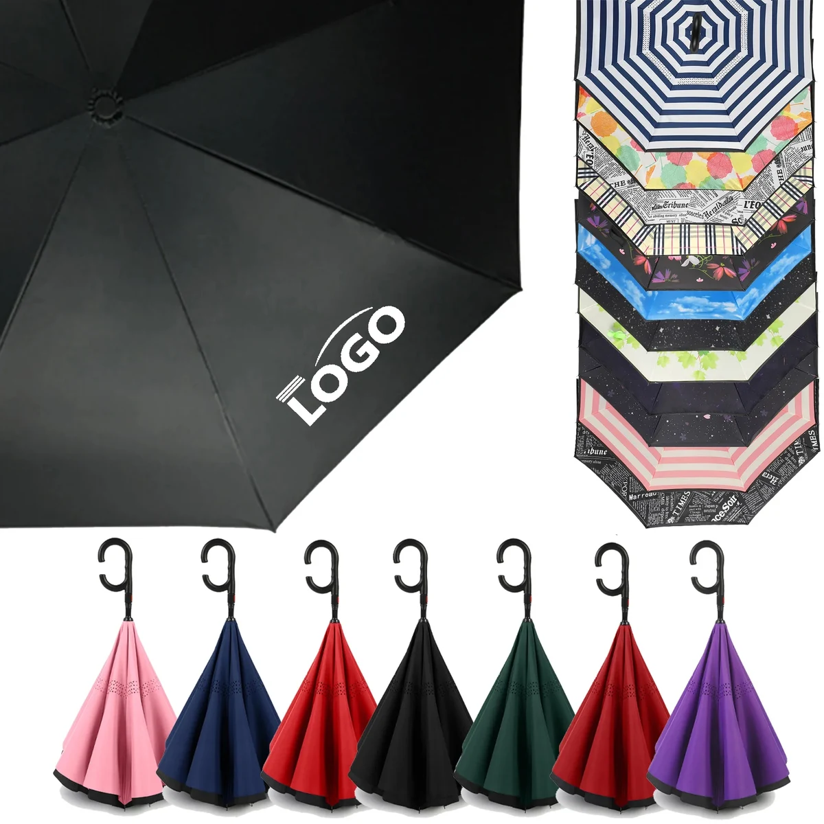 Handle Reverse Fold Umbrella Inverted Automatic Paragraph 1