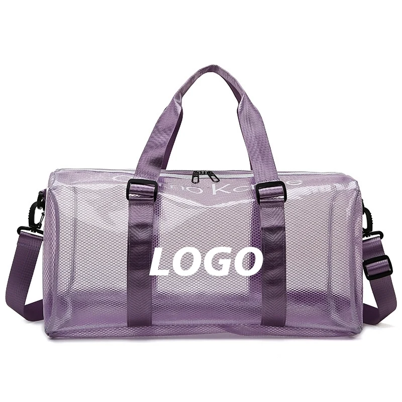 Custom Clear PVC Gym Sports Travel Duffel Bags 1