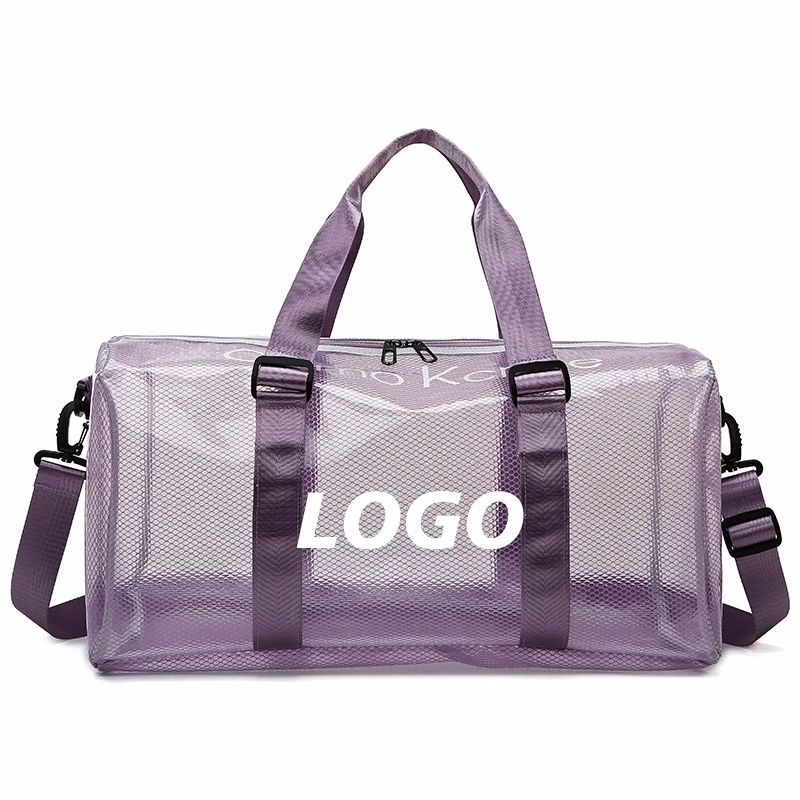Custom Clear PVC Gym Sports Travel Duffel Bags
