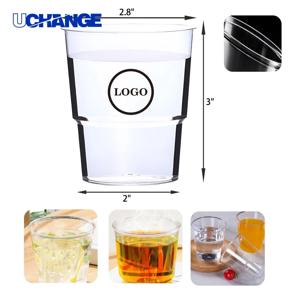 Lightweight Disposable Plastic Cup Container (6 OZ) 1
