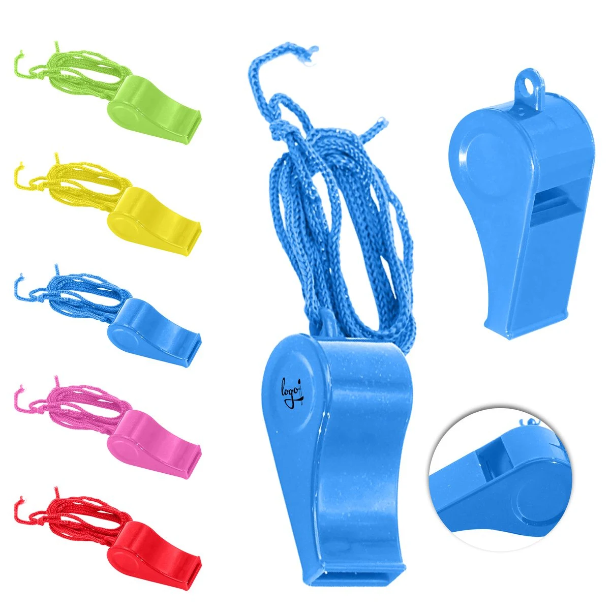 Referees Loud Plastic Emergency Whistle with Lanyard 1