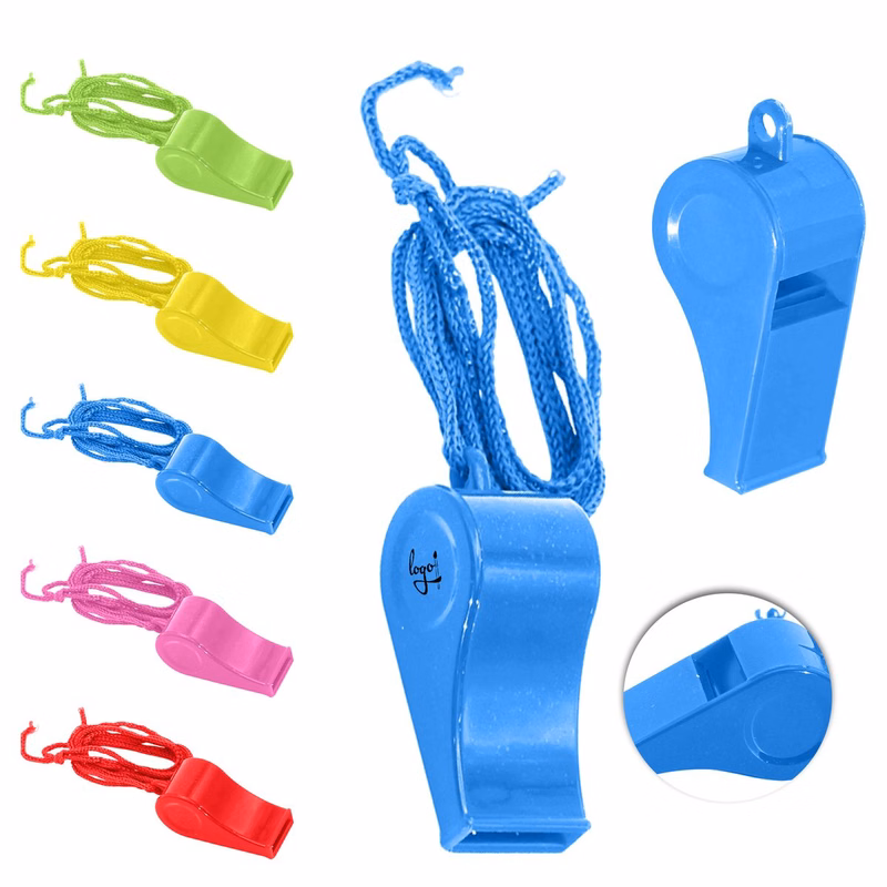 Referees Loud Plastic Emergency Whistle with Lanyard