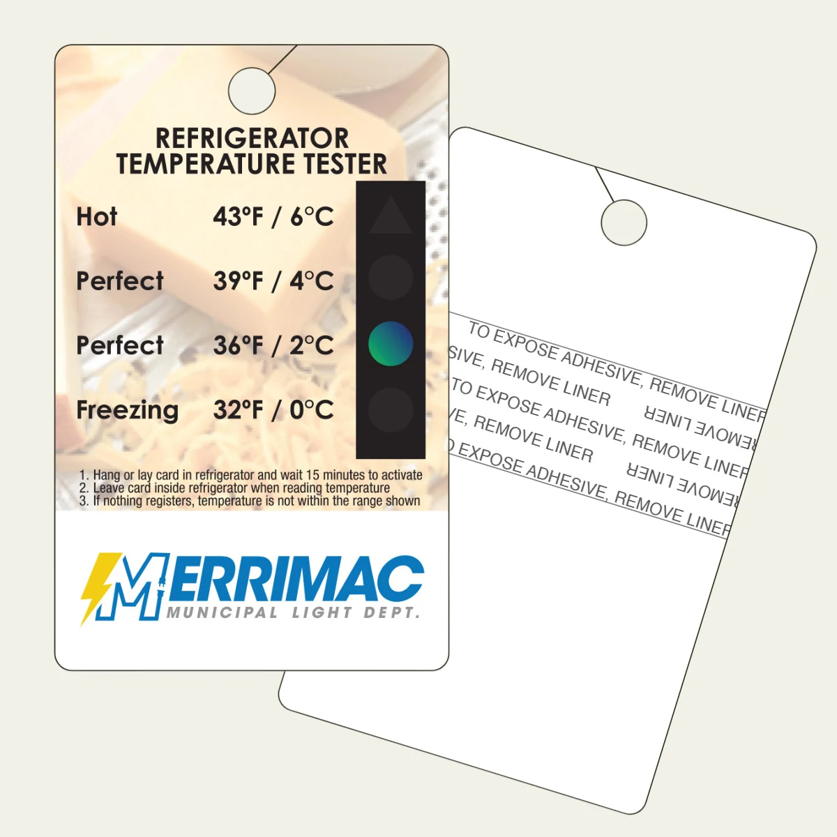 Refrigerator Temperature Gauge Card 1