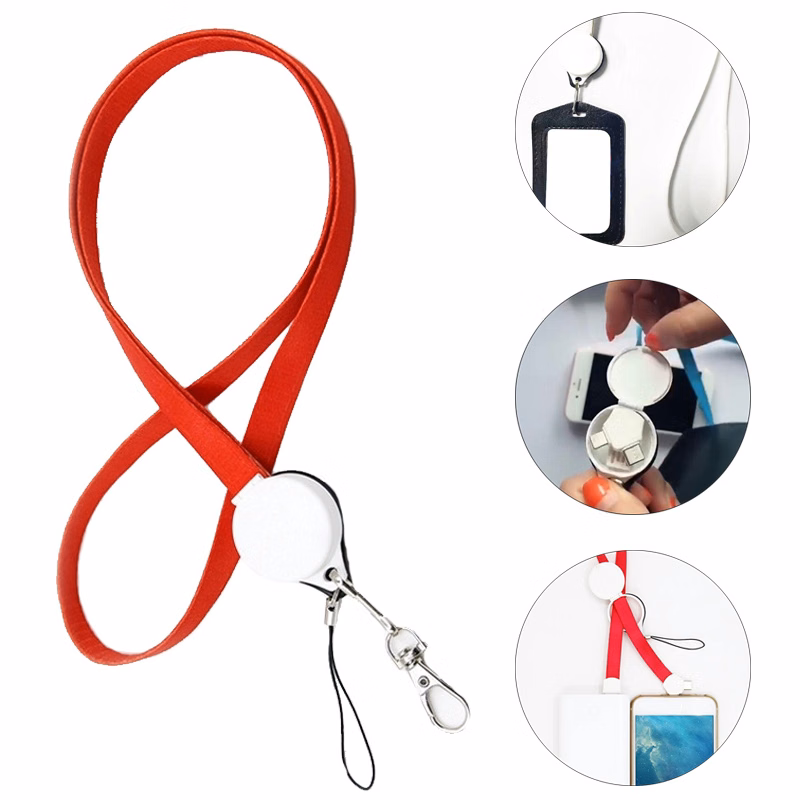 3 In 1 Lanyard Charging Cable Keychain