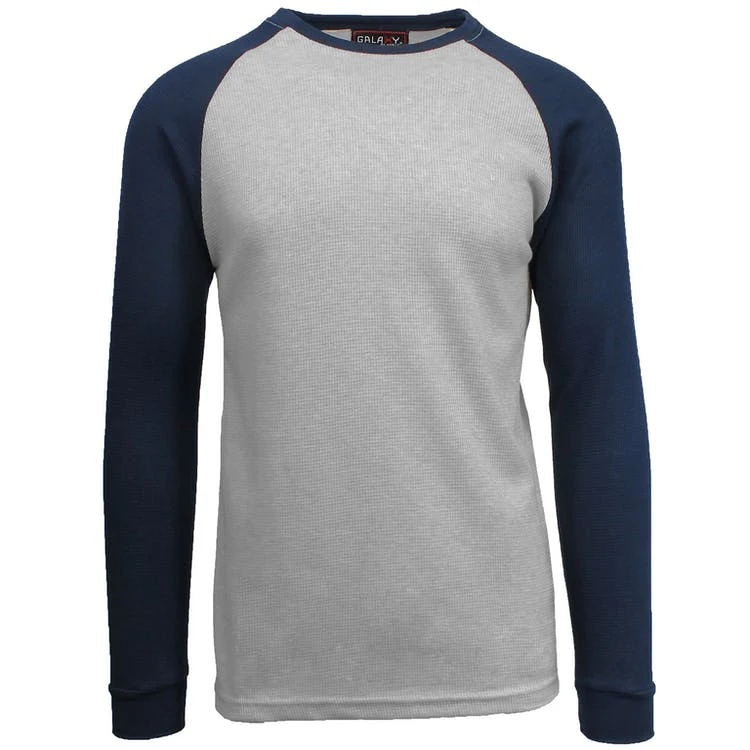 Men's Thermal Shirts - Heather Gray/Navy S-XL 1