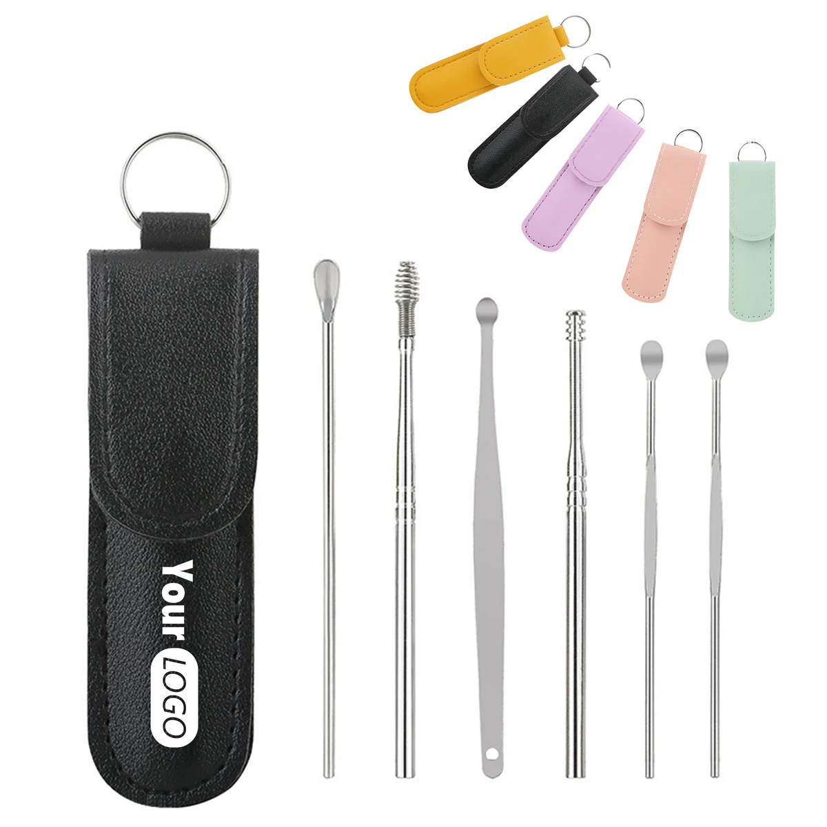 Stainless Steel Ear Cleaner Set With Case 1