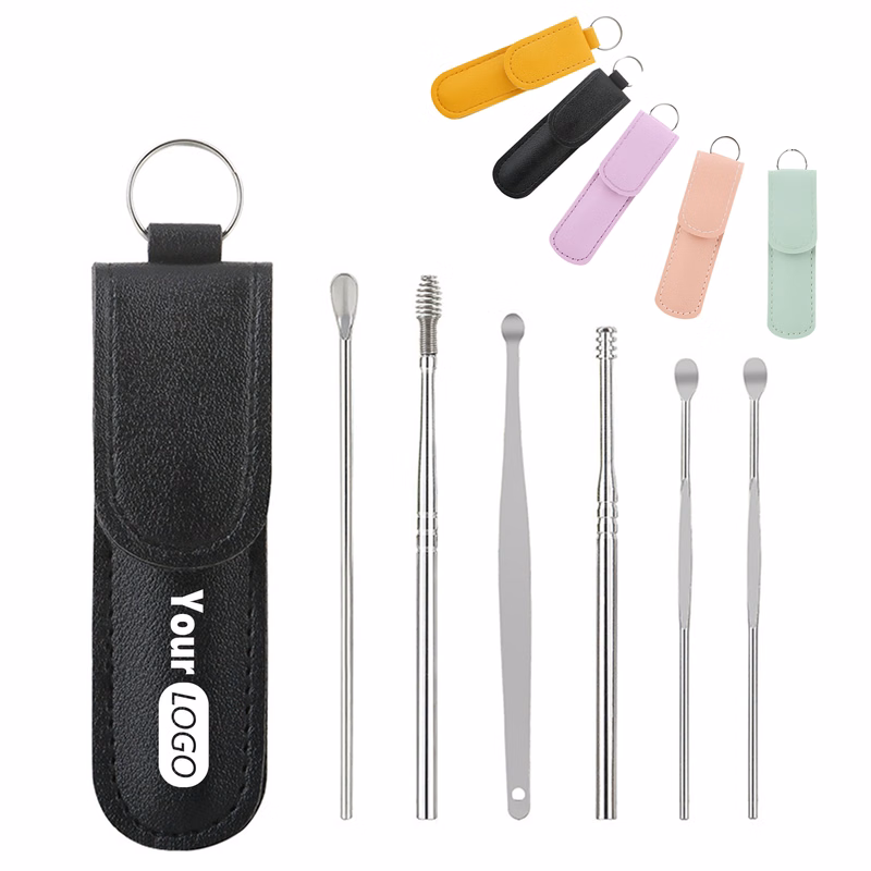 Stainless Steel Ear Cleaner Set With Case