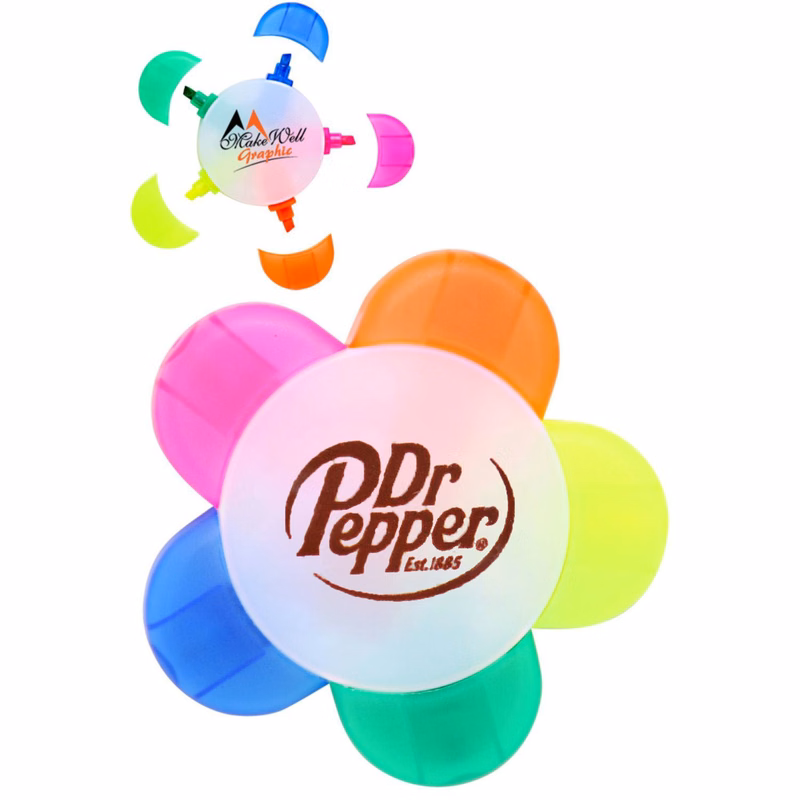 Flower Shaped Multi-Color Highlighters
