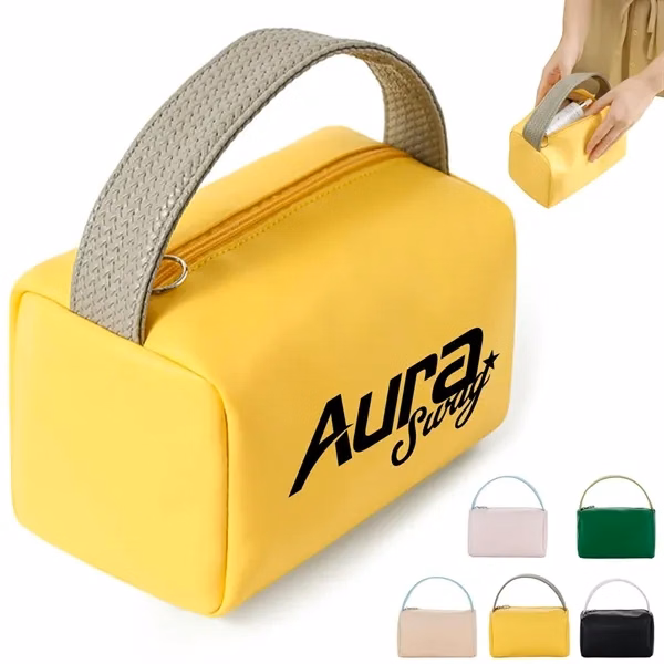 Custom 3.5L Cosmetic Bag with Handle and Secure Zipper — Corporate Gifting Bag