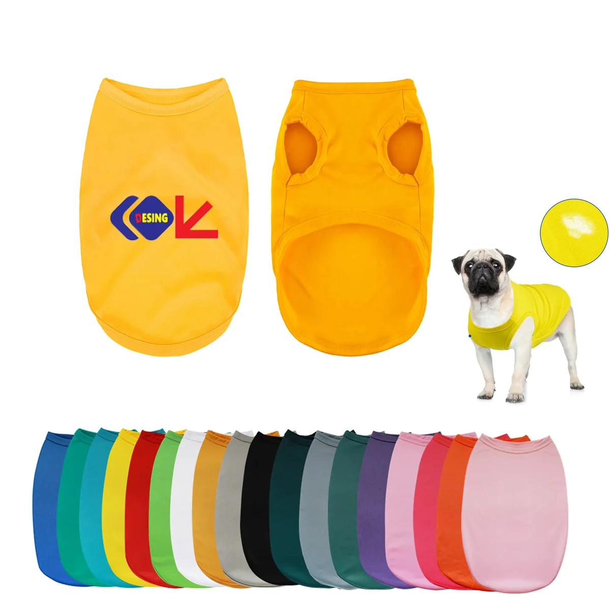 Sleeveless Pet T-Shirt MOQ 50pcs 1
