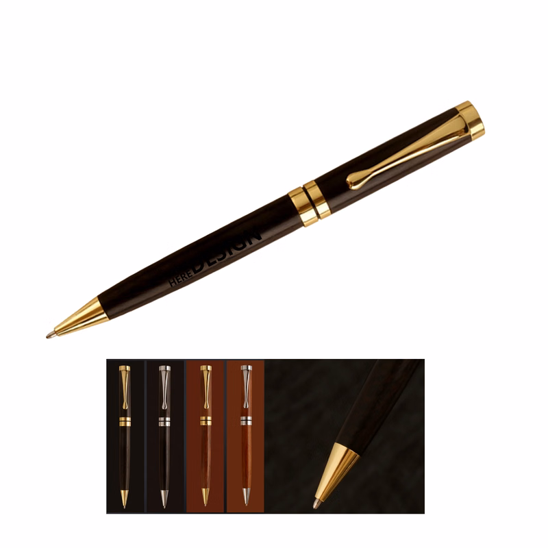 Business Keepsake Pen with Brass and Sandalwood