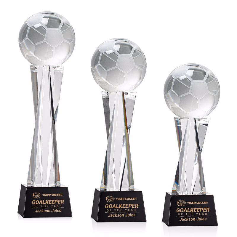 Soccer Ball Award on Grafton Base - Black