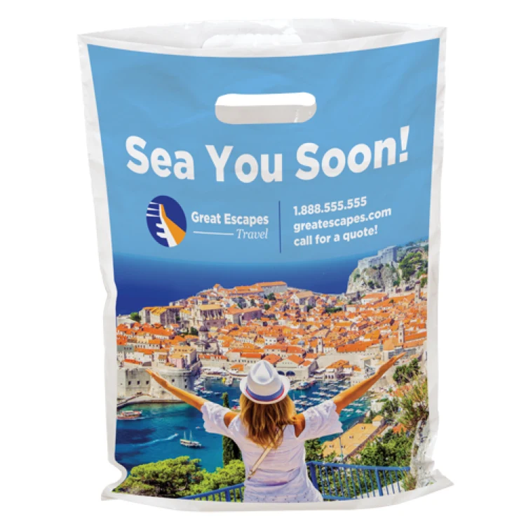 Digital Full Color 1-Sided Plastic Bag (12" x 16") 1