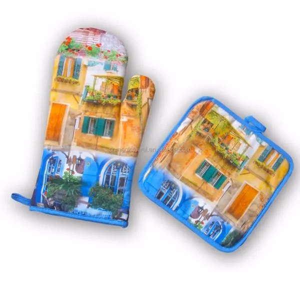 Custom Oven Mit Set