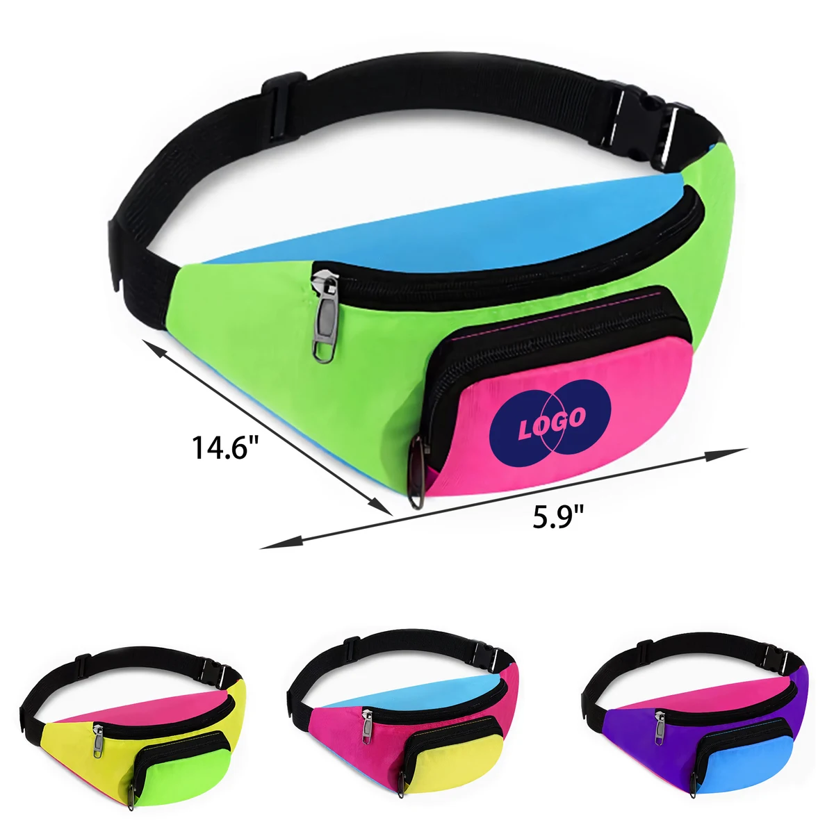 Durable Colorful Outdoor Sports Oxford Waist Bag 1