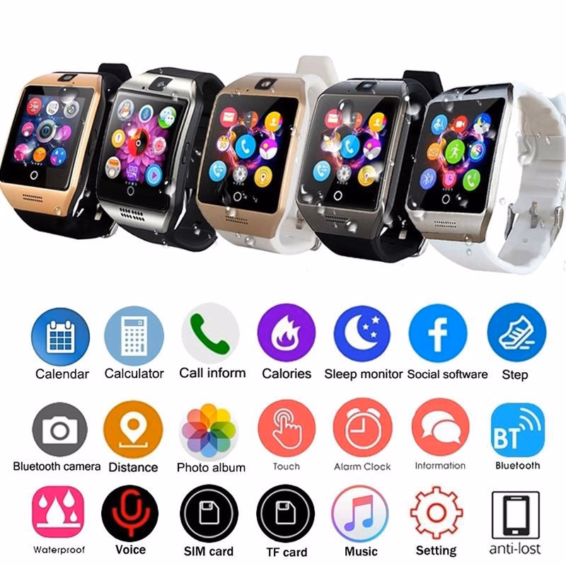 Q18 Smart Watch Touchscreen Sweatproof with Card Slot