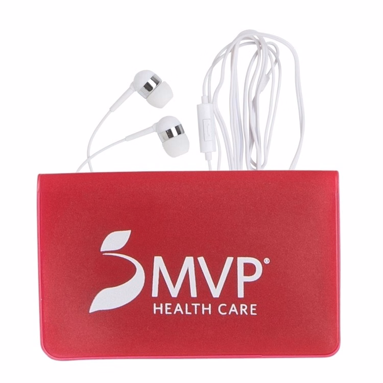 Small Vinyl Case with Microphone Earphones