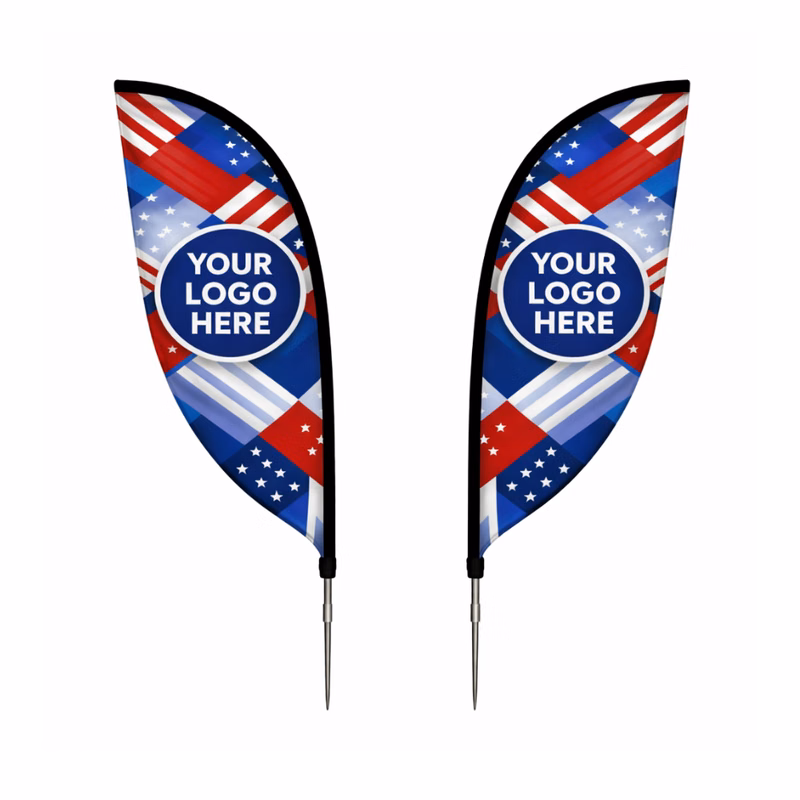 7' Shaped Double Sided Tear Drop Flag