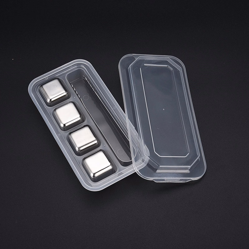 Stainless Steel Reusable Ice Cubes - Set of 4