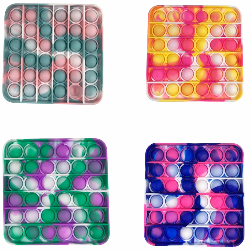 Square Camouflage Push Pop Bubble Fidget Sensory Toy