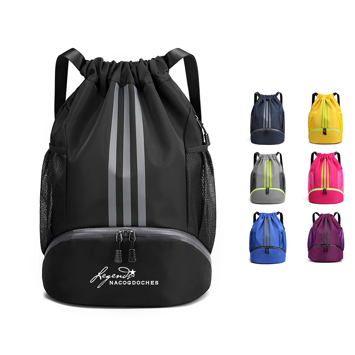 Water Resistant Drawstring Basketball Backpack 1