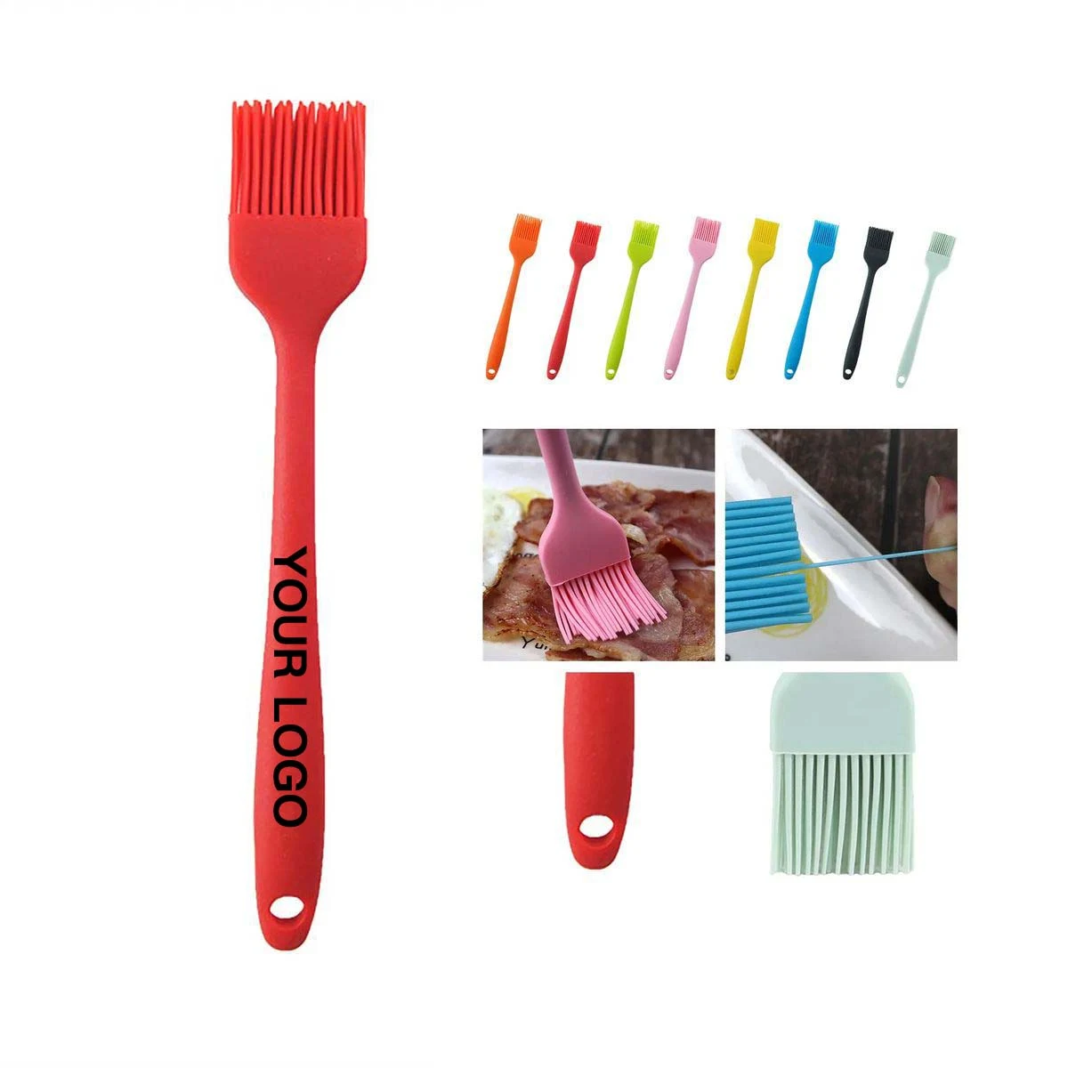 Non Slip Handle Silicone Brush for Kitchen and Grill 1
