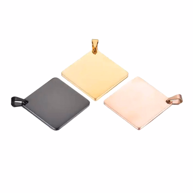 Square Stainless Steel Pet Tag