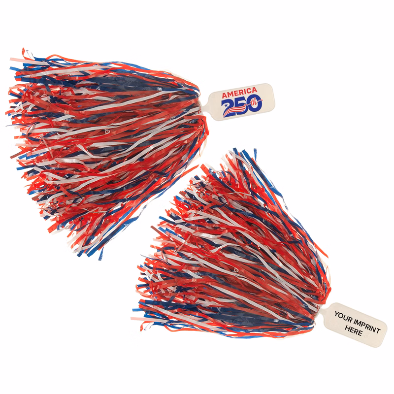 500 Streamer Solid Handle Pom, 250th Anniversary