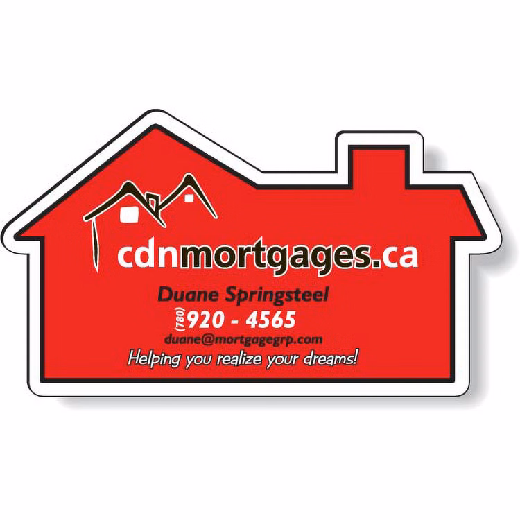 Stock House Magnet (2"x3.5") Screen-printed White Matte Vinyl Topcoat