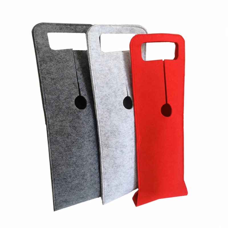 Polyester Felt Wine Glass Bottle Bag with Handle
