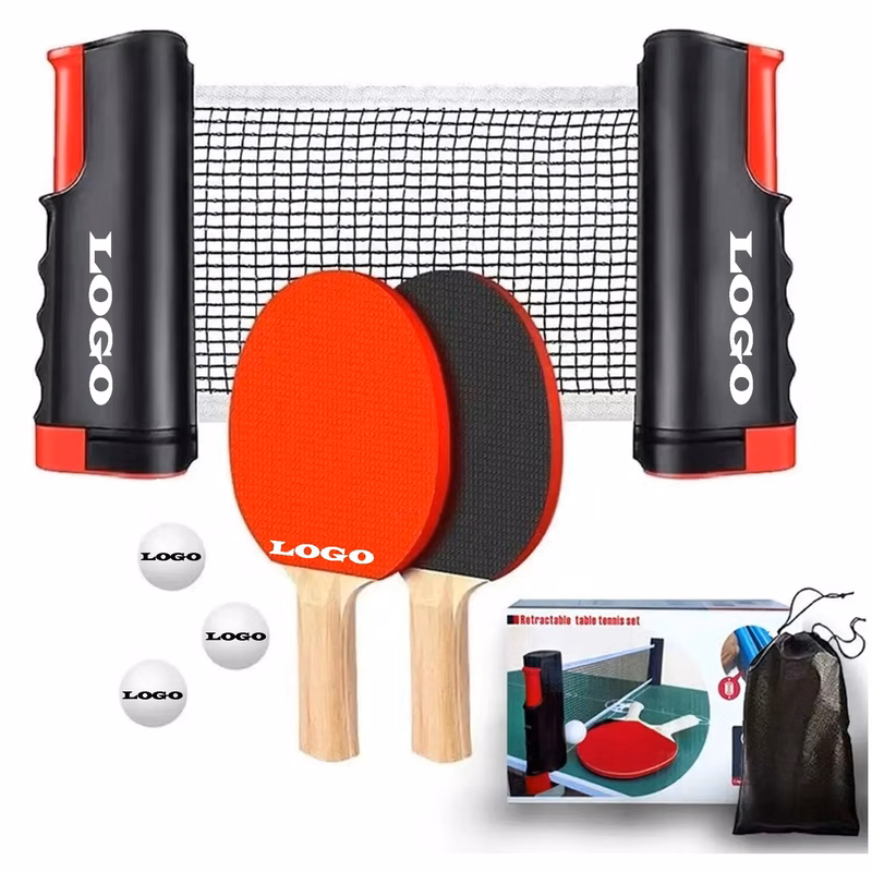 Portable Table Tennis Set With Net Ball And Carrying Bag