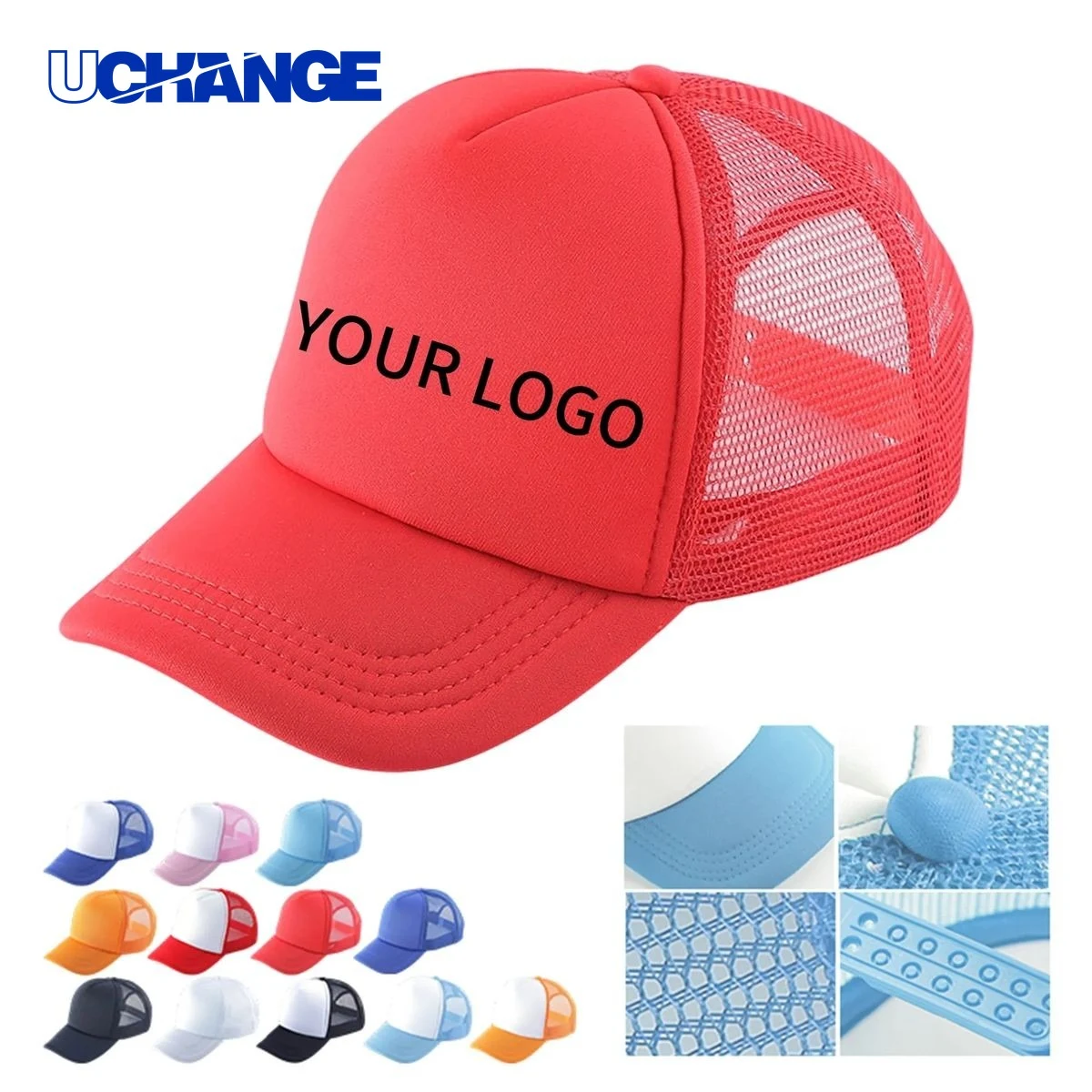 Classic Trucker Cap Headwear with Cotton Front Panel 1