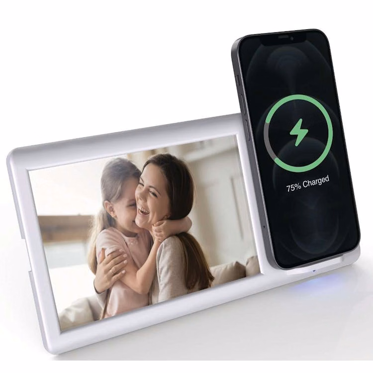 Wireless Charging Photo Frame - White