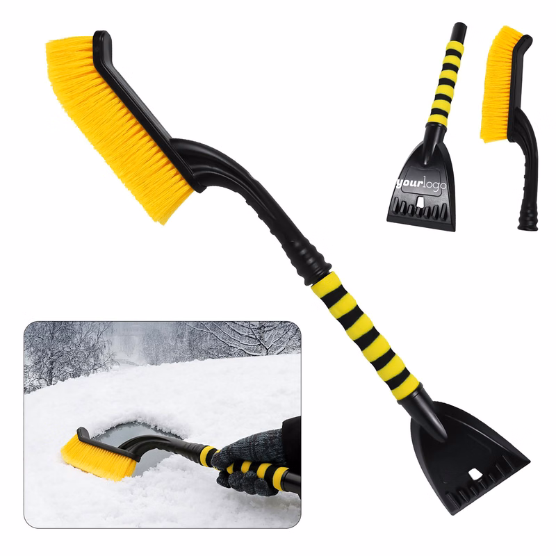 Heavy-Duty Winter Snow Brush with Removable Ice Scraper