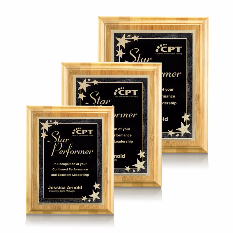 Bamboo/Starburst Plaque - Black