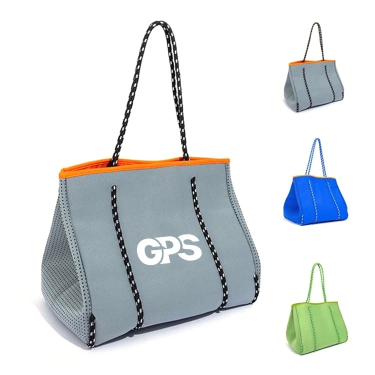 Neoprene Beach Tote Bag, custom tote bag with logo imprint 1